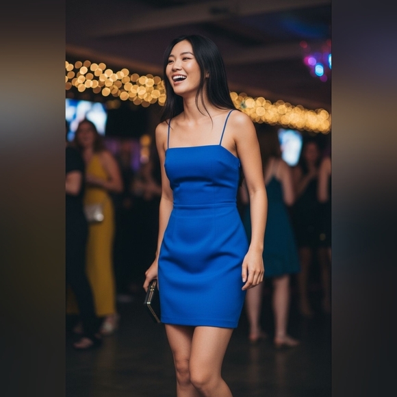 Midnight Doll Royal Blue semiformal dress,  Jr Size 7,  NWT - Picture 1 of 10